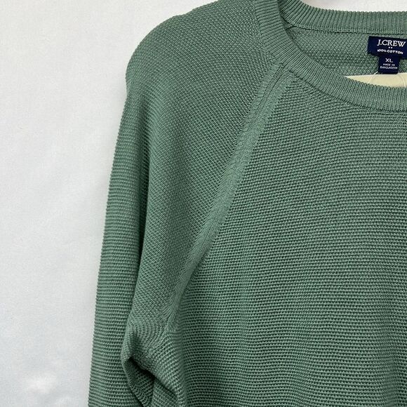 J. Crew Factory CD617 Seed-stitch green long sleeve sweater NWT size XL - Picture 5 of 10